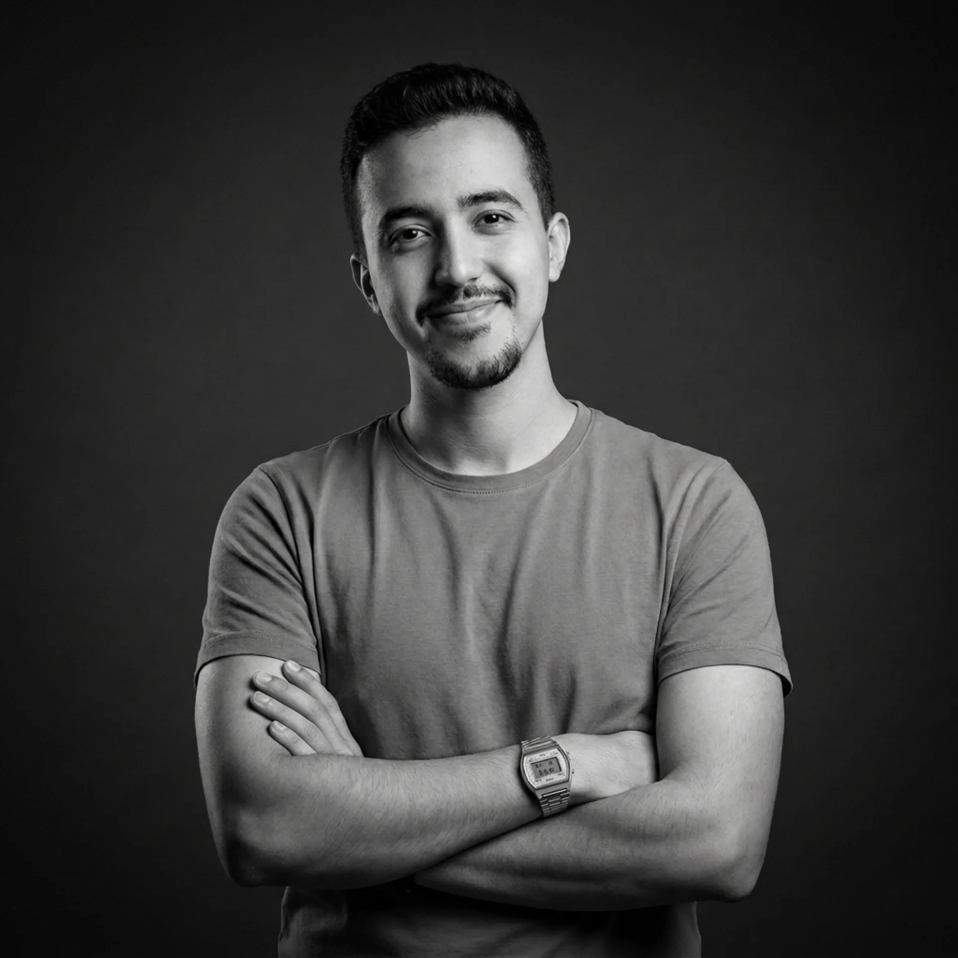 Ayoub Aguechar — portrait, arms crossed
